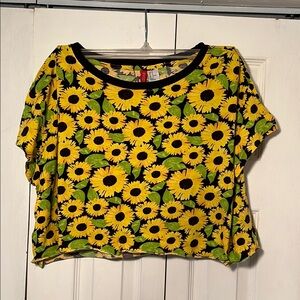Sunflower Print Women's Top